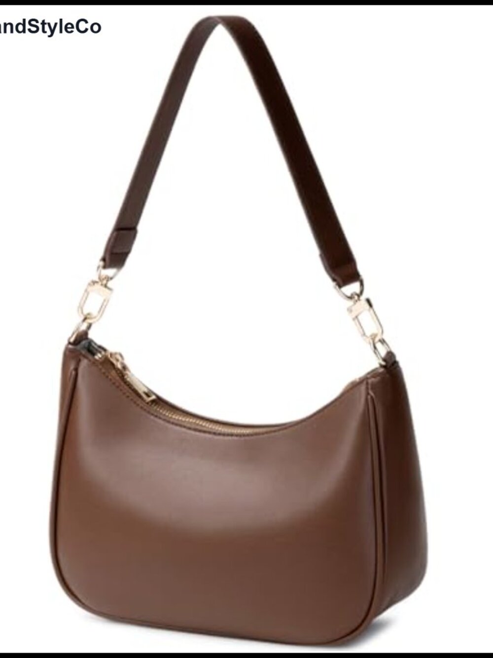 PU Leather Hobo Shoulder Bag Women Mini Clutch Purse Zipper